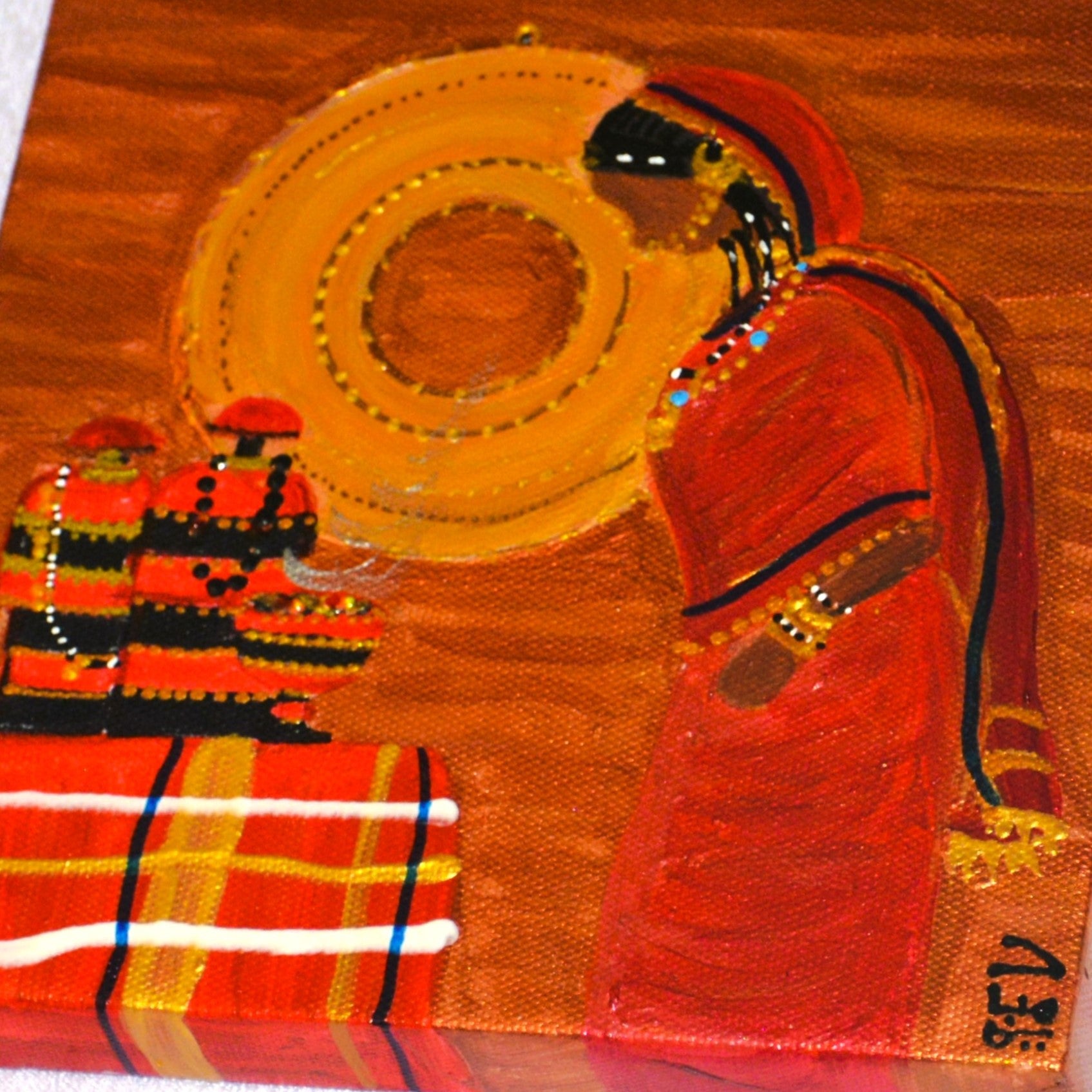 Dahabaya's Girtig Mini Canvas Painting - لوحة جرتق دهبايه