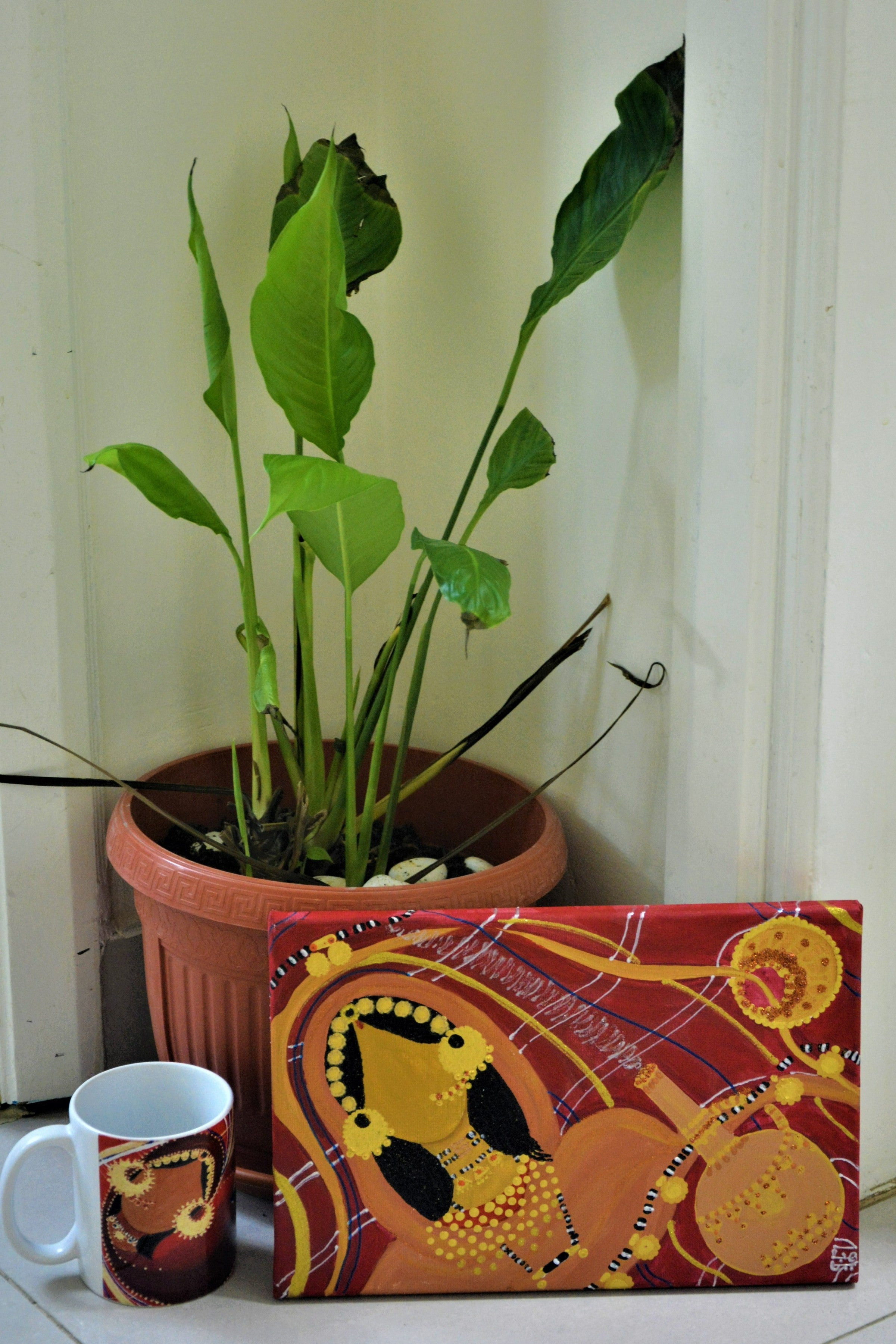 Dahabaya's Coffee Canvas Painting - لوحة جبنة دهبايه
