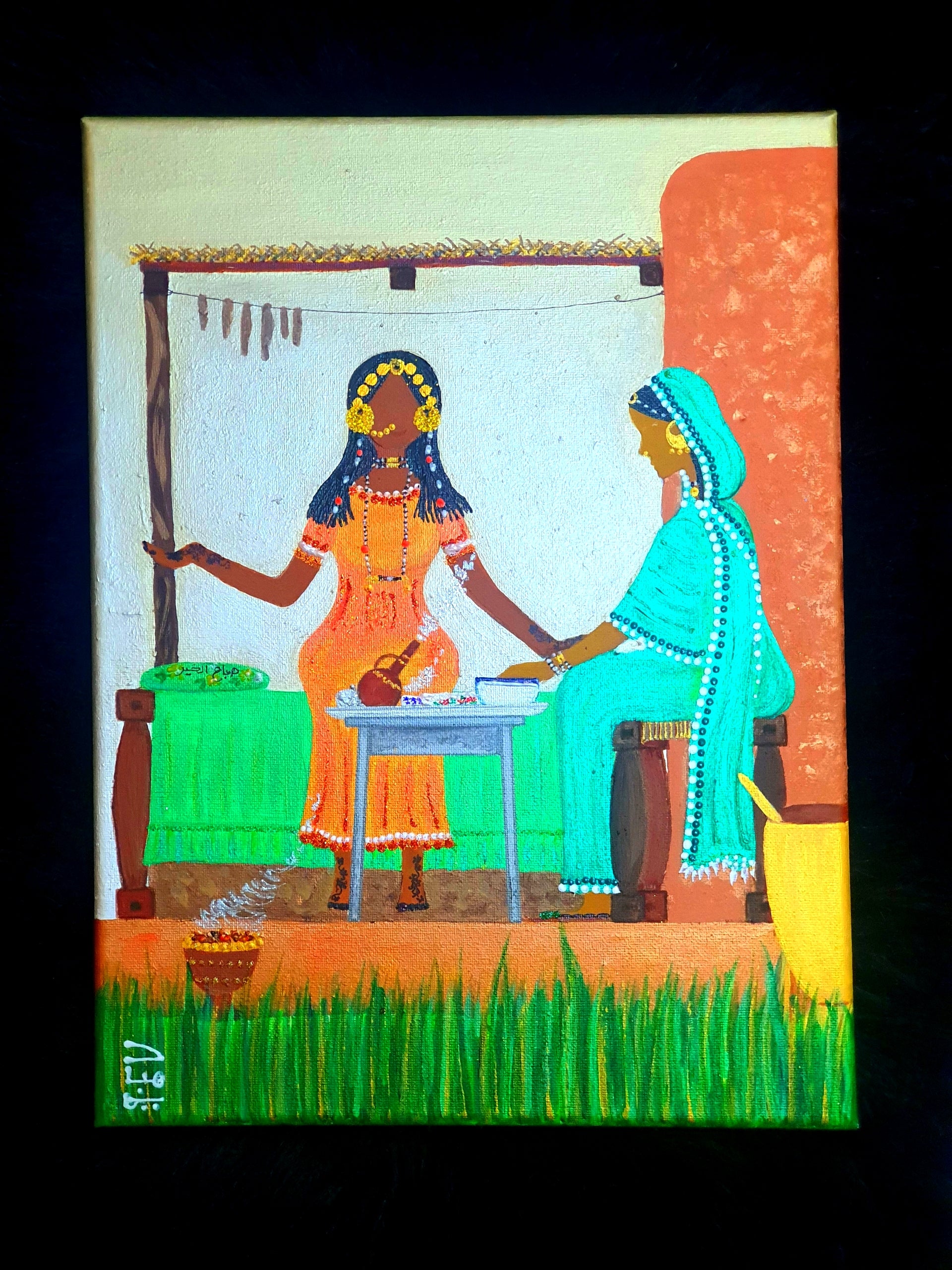 Henna Artist Painting- لوحة الحنانة