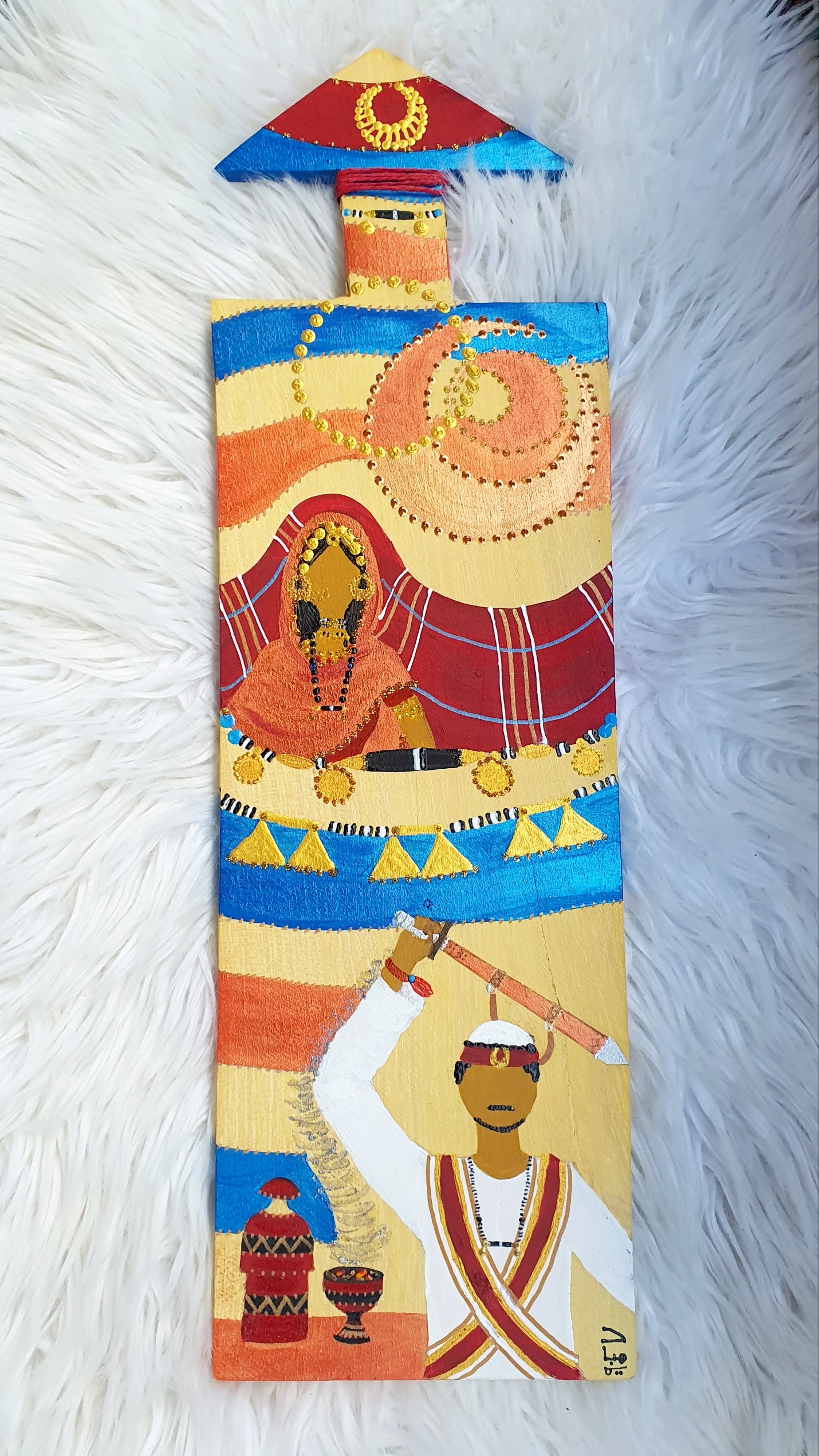 Adeela & Zain Wooden-slate Painting