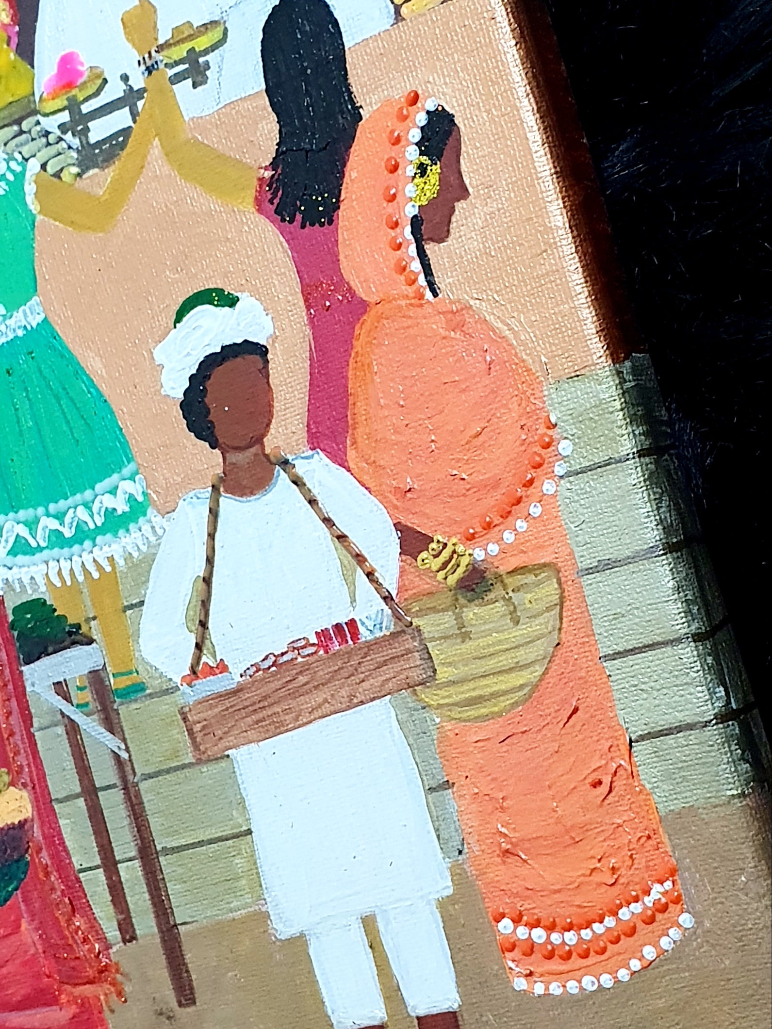 Manahil's Daughters at Souq Omdurman- لوحة بنات مناهل في سوق امدرمان