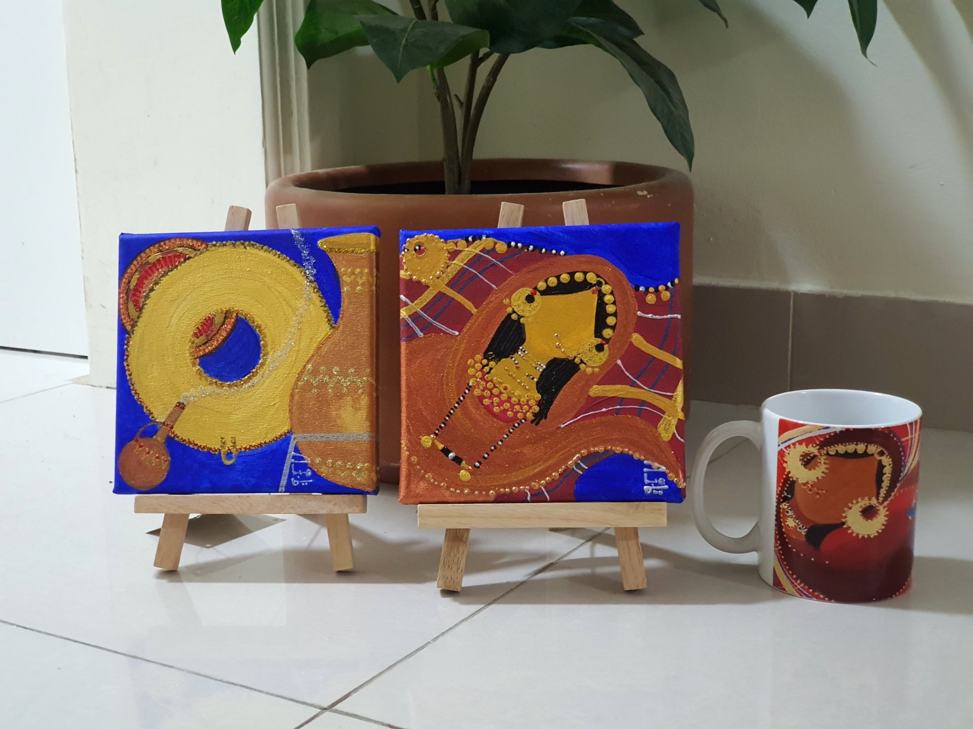Dahabaya's Wedding Mini Canvas Painting -