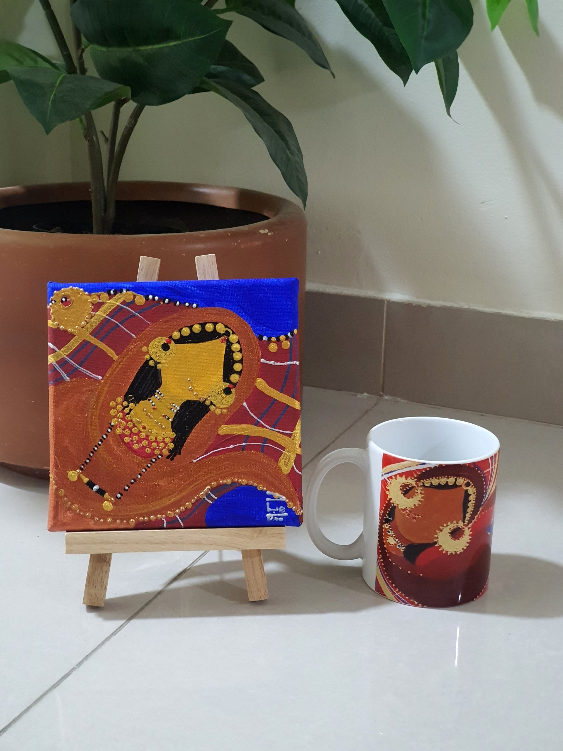 Dahabaya's Wedding Mini Canvas Painting -
