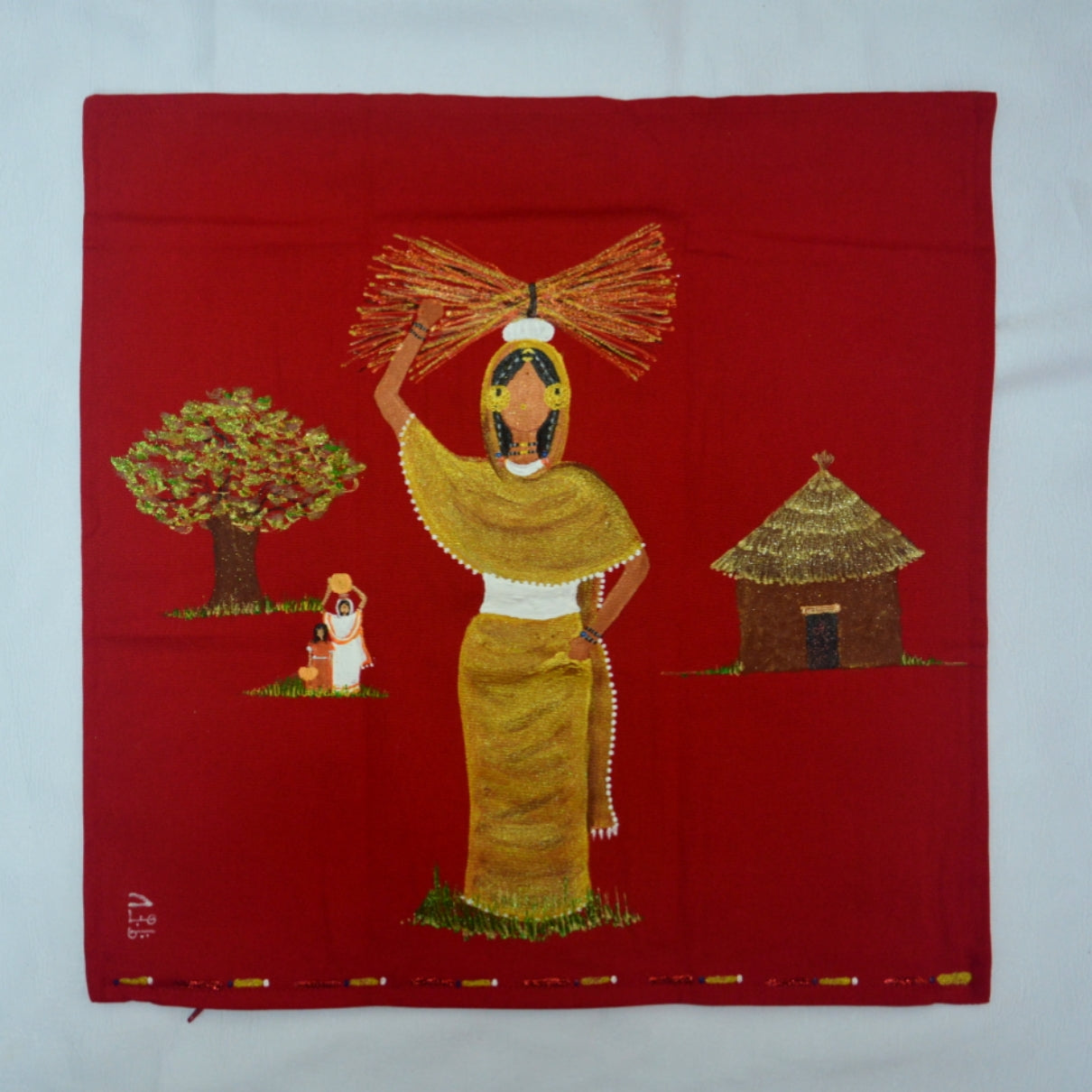 Al-Hataba fe Al-Nuhoud Cushion Cover – غطاء وسادة حطابة في ﺍﻟﻨﻬﻮﺩ