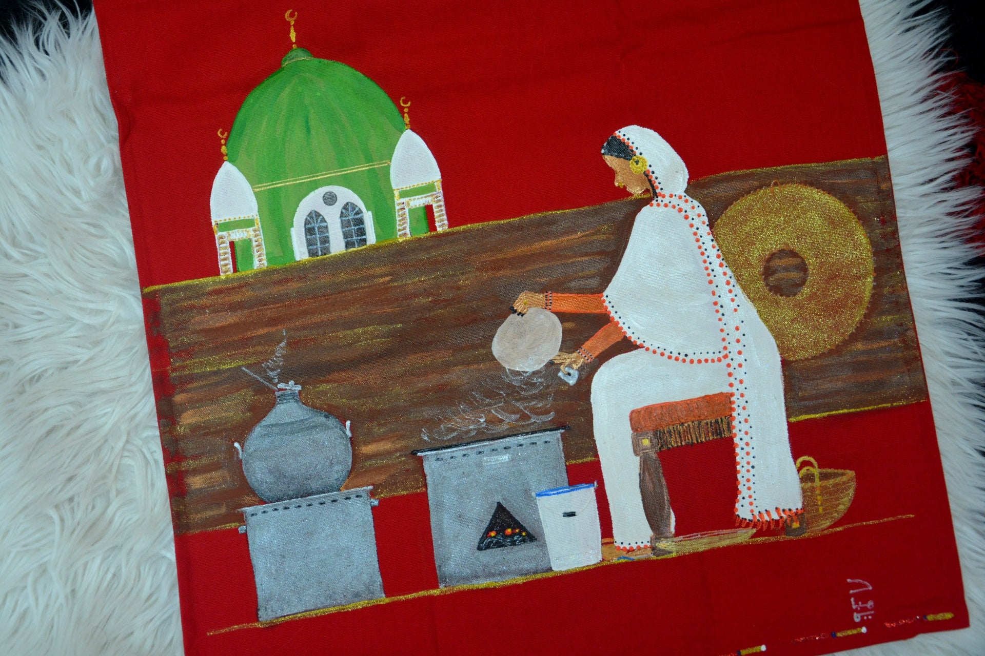 Kisra fe Wad Medani Cushion Cover – غطاء وسادة كسرة في ود مدني