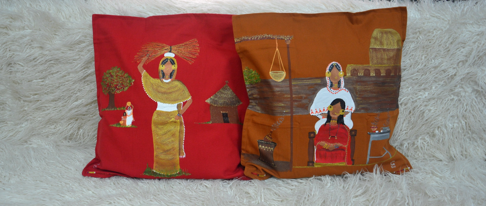Al-Hataba fe Al-Nuhoud Cushion Cover – غطاء وسادة حطابة في ﺍﻟﻨﻬﻮﺩ