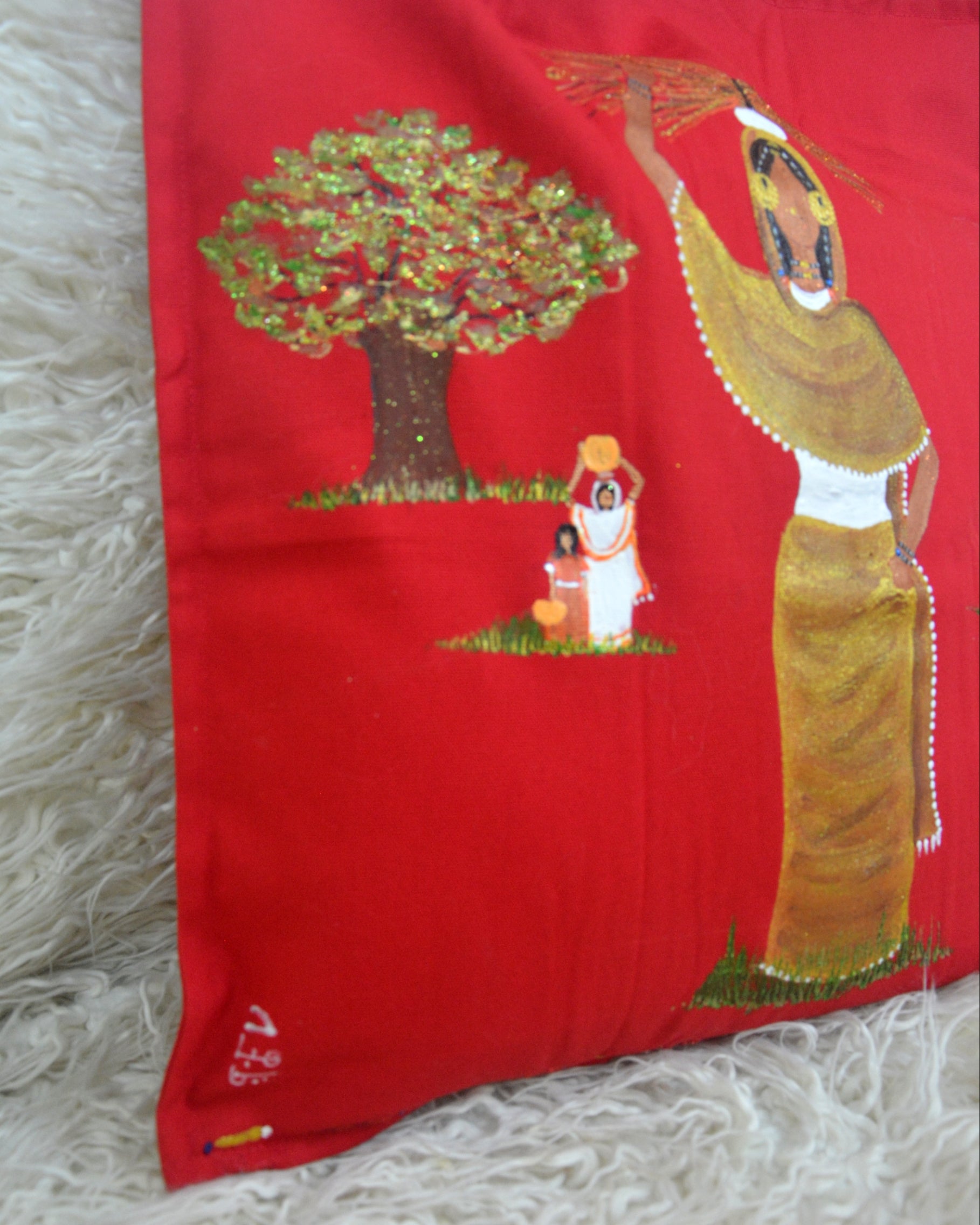 Al-Hataba fe Al-Nuhoud Cushion Cover – غطاء وسادة حطابة في ﺍﻟﻨﻬﻮﺩ