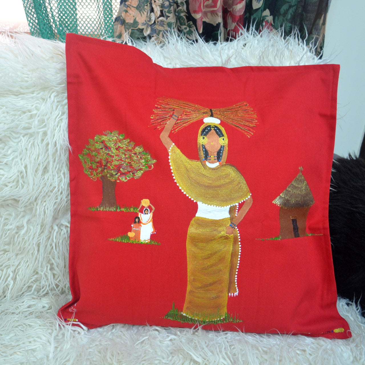 Al-Hataba fe Al-Nuhoud Cushion Cover – غطاء وسادة حطابة في ﺍﻟﻨﻬﻮﺩ