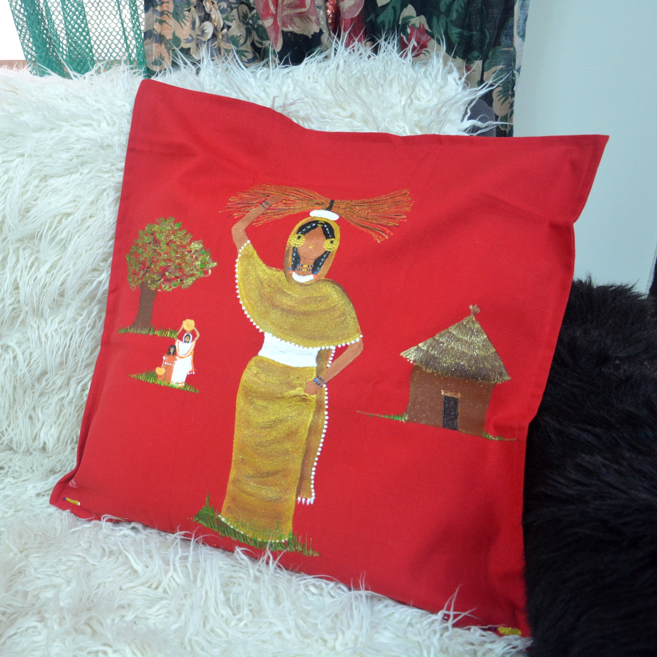 Al-Hataba fe Al-Nuhoud Cushion Cover – غطاء وسادة حطابة في ﺍﻟﻨﻬﻮﺩ