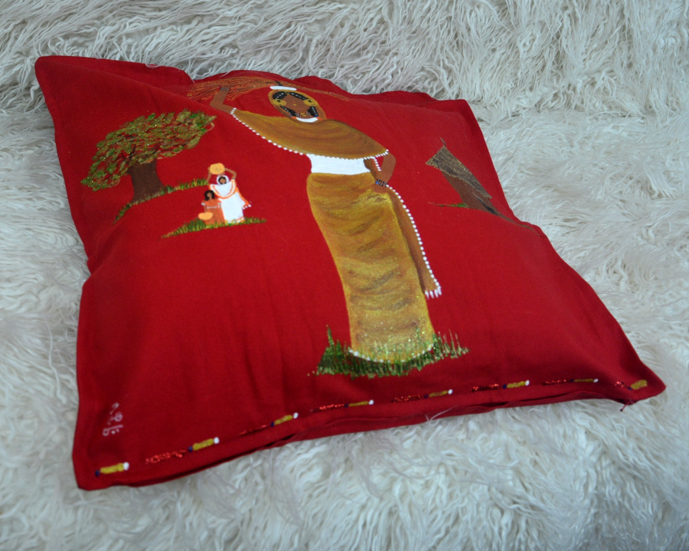 Al-Hataba fe Al-Nuhoud Cushion Cover – غطاء وسادة حطابة في ﺍﻟﻨﻬﻮﺩ