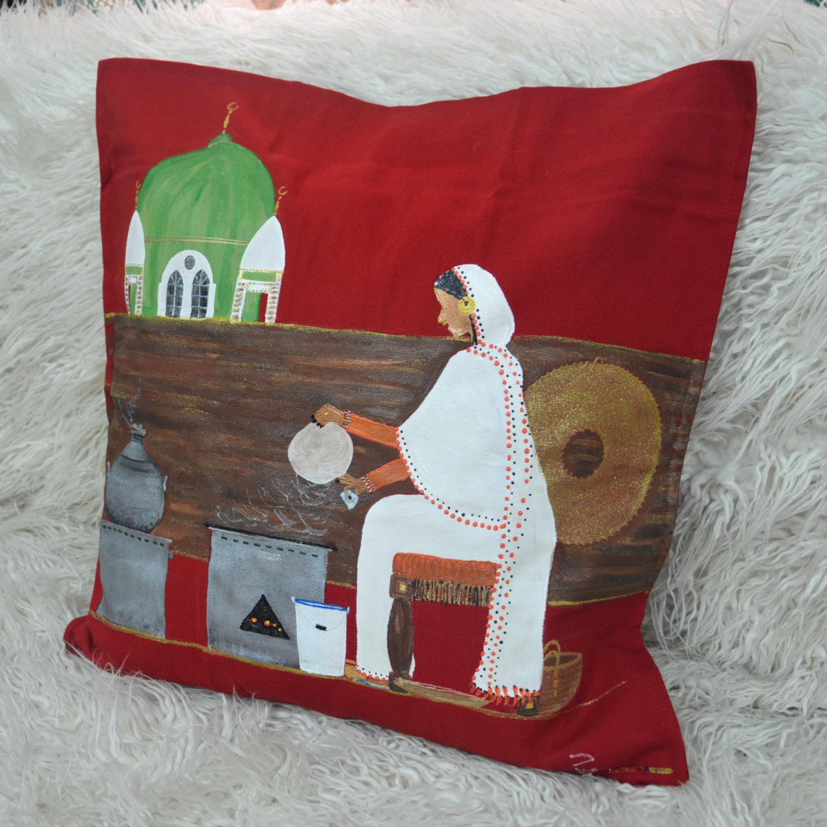 Kisra fe Wad Medani Cushion Cover – غطاء وسادة كسرة في ود مدني
