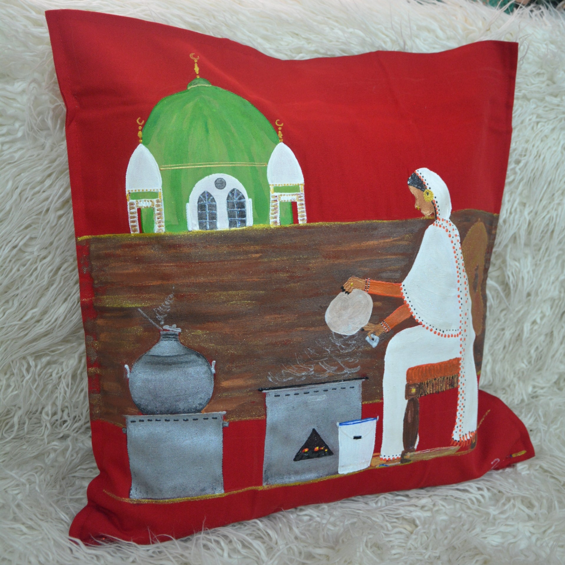Kisra fe Wad Medani Cushion Cover – غطاء وسادة كسرة في ود مدني