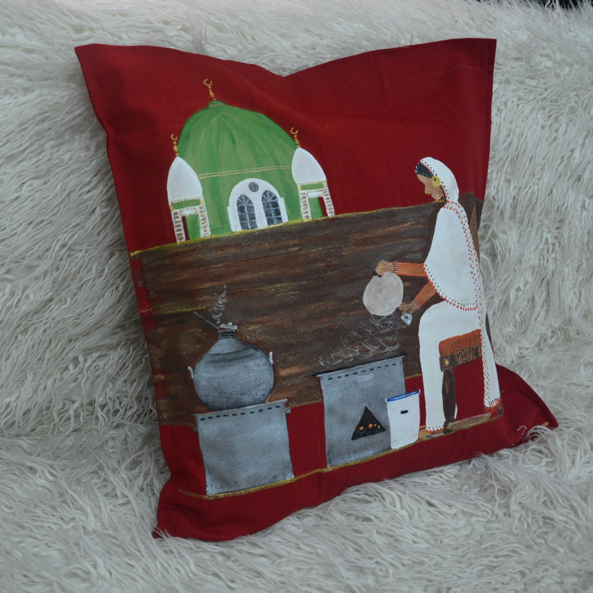Kisra fe Wad Medani Cushion Cover – غطاء وسادة كسرة في ود مدني