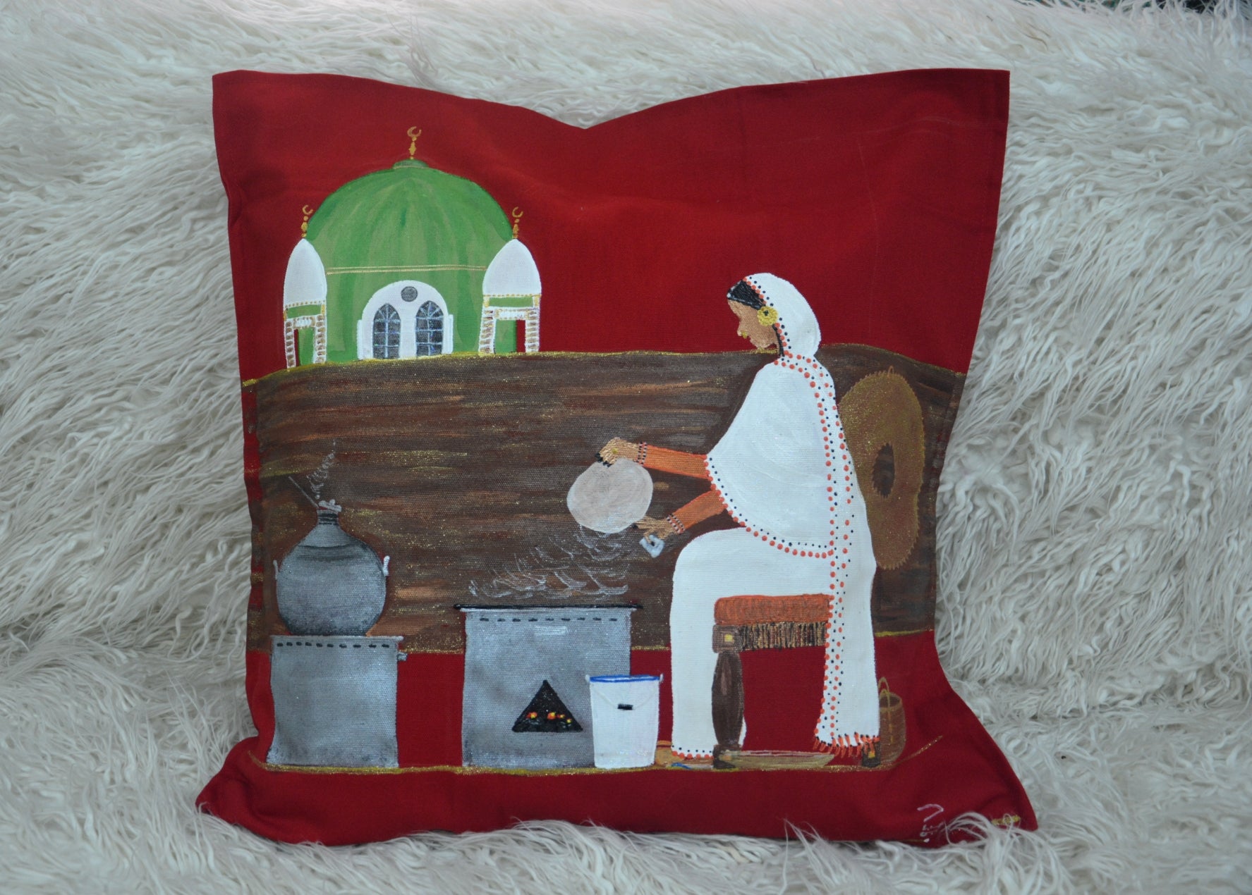 Kisra fe Wad Medani Cushion Cover – غطاء وسادة كسرة في ود مدني