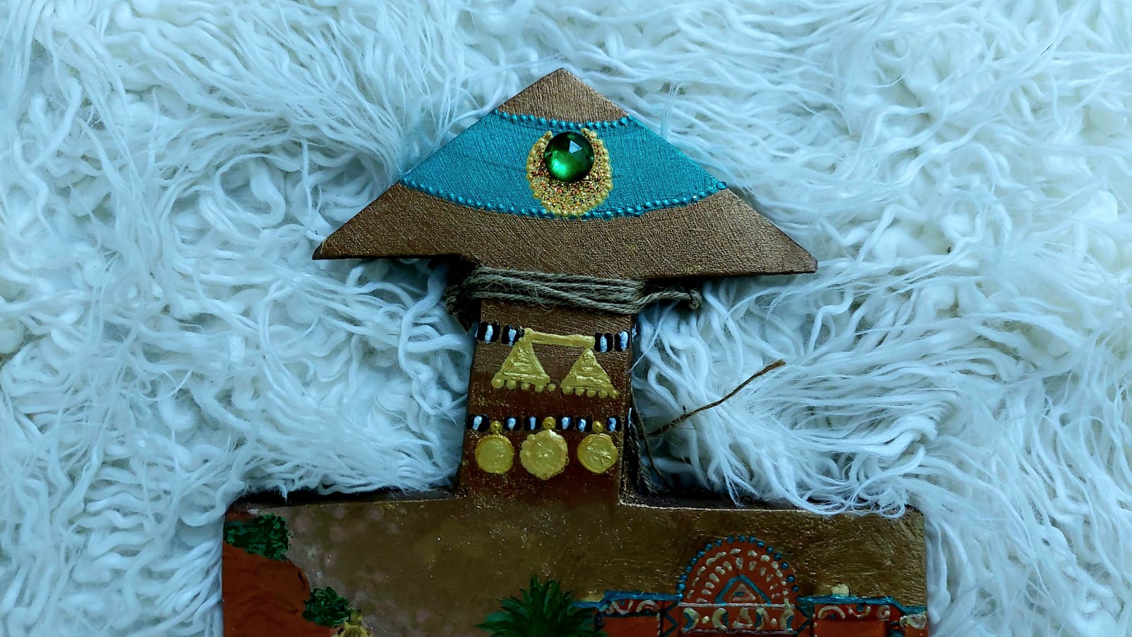 In the dancing circle wooden slate painting
