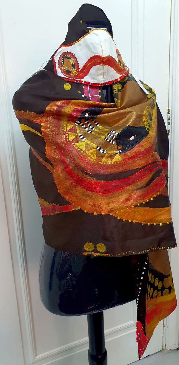 “Dahabayat” Set of a Scarf & Mask - “دهبايات” طرحة و ماسك