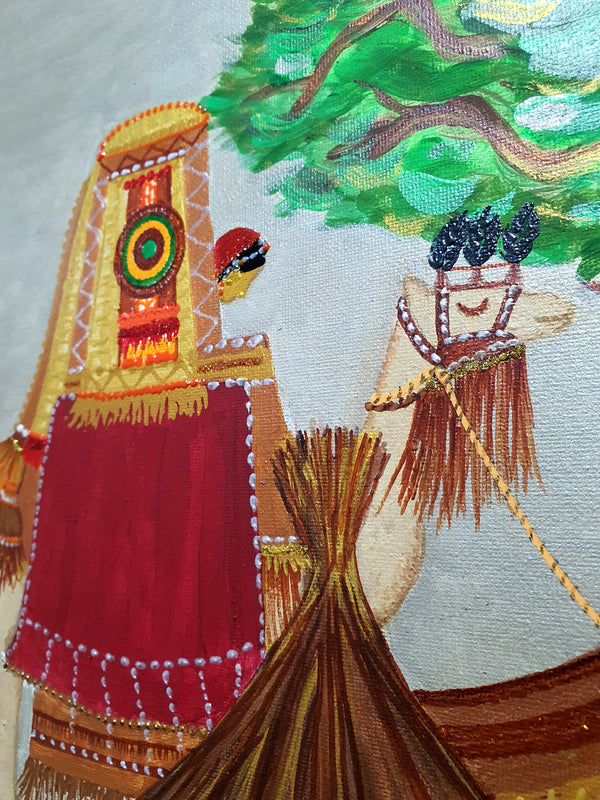 Hamid's Daughter at Gibeash- لوحة بنات حامد في غبيش