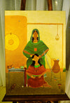 The Hair Breader in Omdurman Painting- لوحة المشاطة في امدرمان