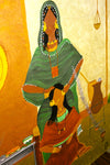 The Hair Breader in Omdurman Painting- لوحة المشاطة في امدرمان