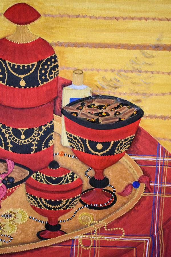 Al Girtig Tray Painting - لوحة صينية الجرتق