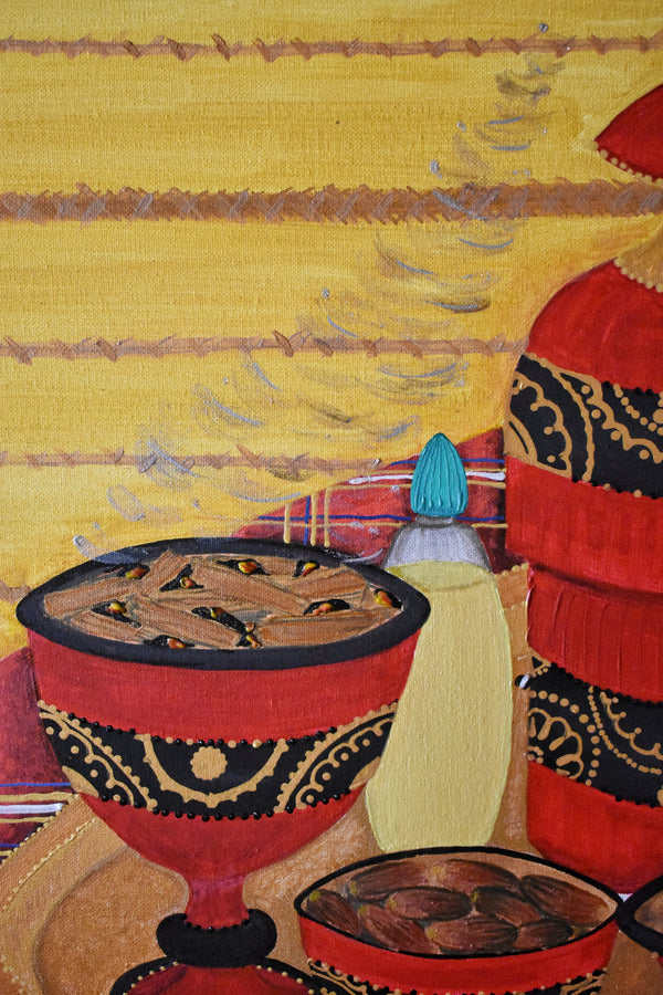 Al Girtig Tray Painting - لوحة صينية الجرتق