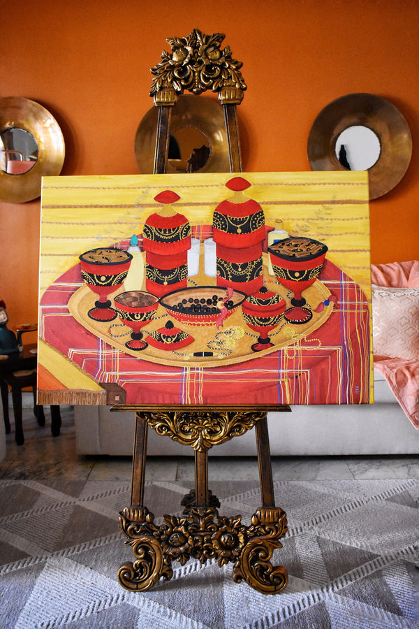 Al Girtig Tray Painting - لوحة صينية الجرتق