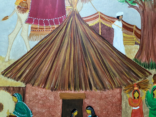 Hamid's Daughter at Gibeash- لوحة بنات حامد في غبيش