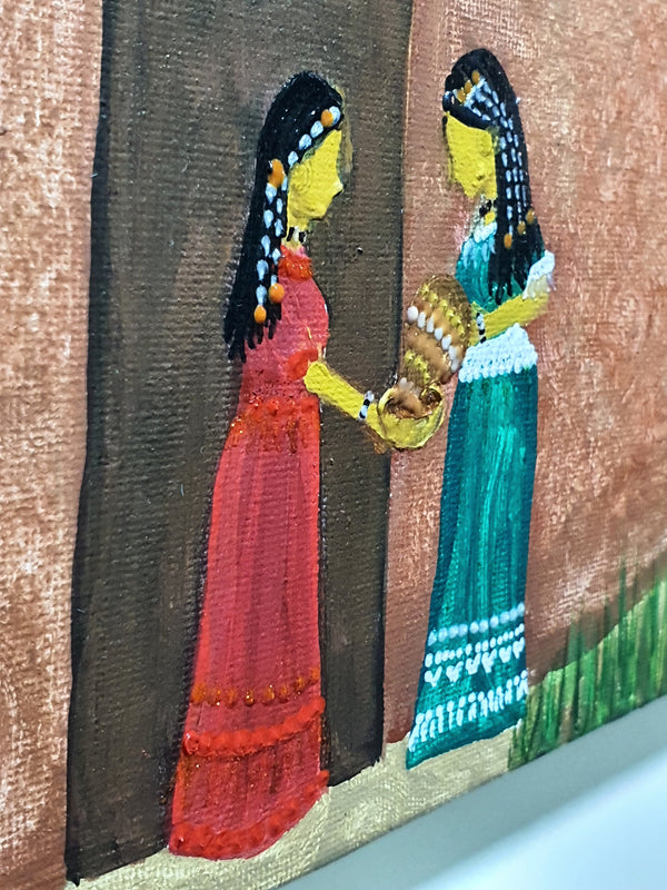 Hamid's Daughter at Gibeash- لوحة بنات حامد في غبيش