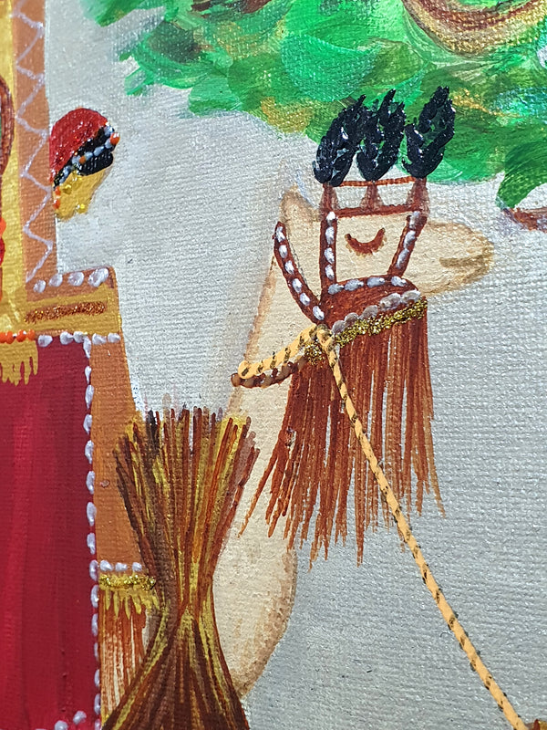 Hamid's Daughter at Gibeash- لوحة بنات حامد في غبيش