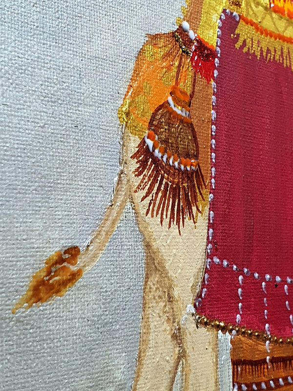 Hamid's Daughter at Gibeash- لوحة بنات حامد في غبيش