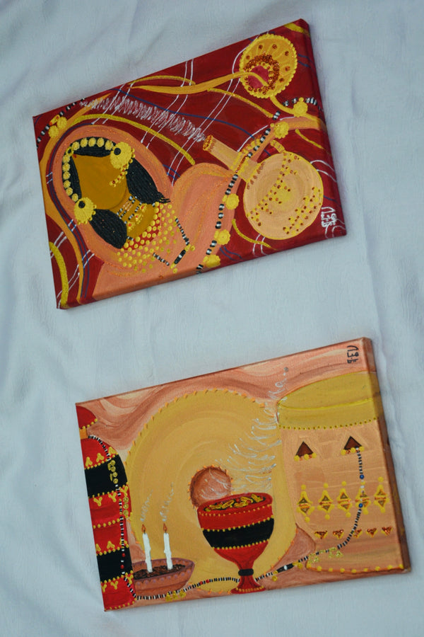 Dahabaya's Coffee Canvas Painting - لوحة جبنة دهبايه