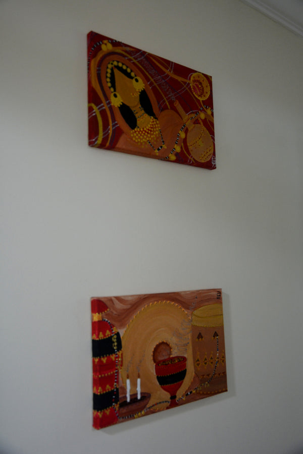 Dahabaya's Coffee Canvas Painting - لوحة جبنة دهبايه