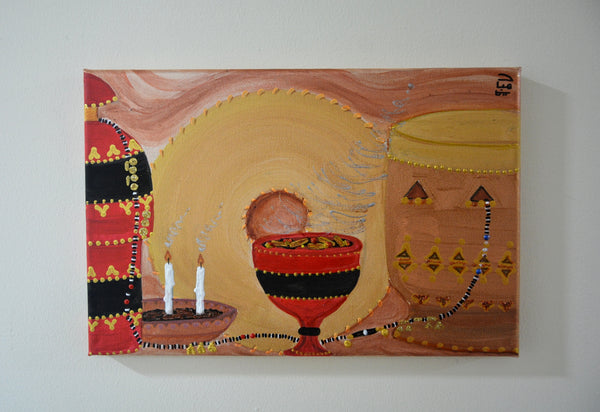 Dahabaya's House Canvas Painting - لوحة بيت دهبايه