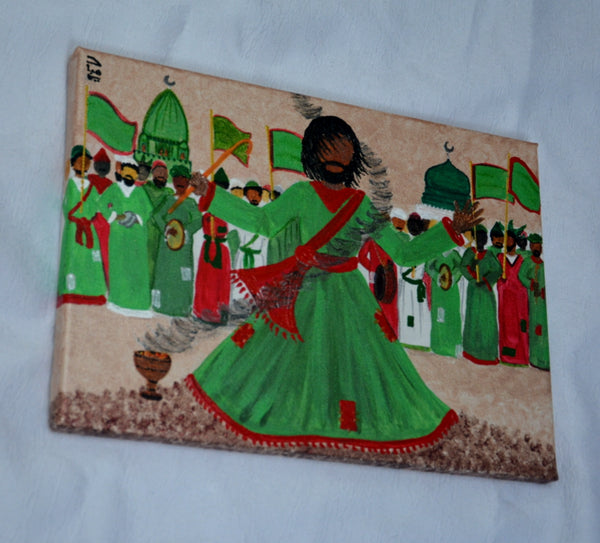 Al Zkir at Om Druamn Canvas Painting - لوحة الذكر في امدرمان