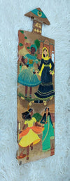 In the dancing circle wooden slate painting 